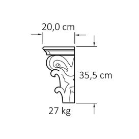 Stein Kapitell korinthisch fr Pilaster rund - Winta