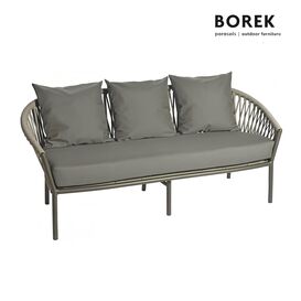 3-Sitzer Gartensofa fr Lounge von Borek - grau - Majinto...