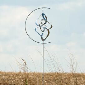 Windspiel mit doppelter Spirale aus Edelstahl - Matagi